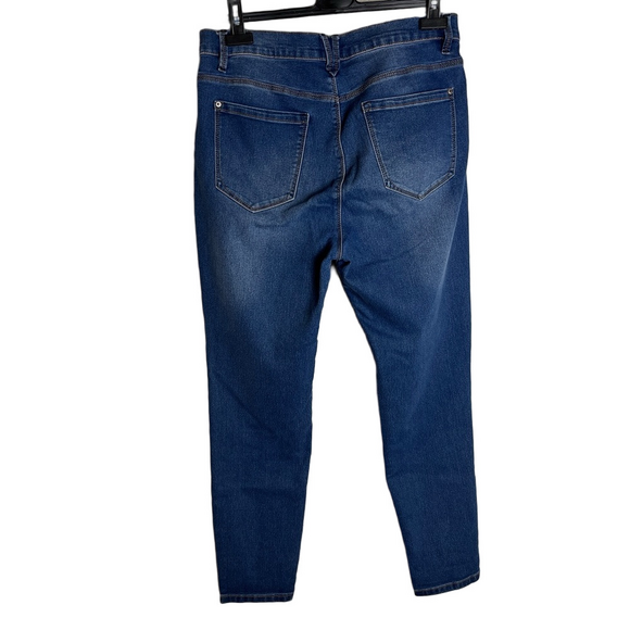 Curve Appeal High Rise Skinny Jeans Dark Blue Women’s  Size 12 - Picture 7 of 13